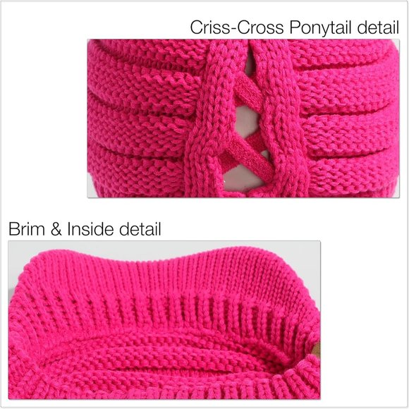 Hatsandscarf Exclusives Women\'s Ribbed Knit Hat with Brim main image 5